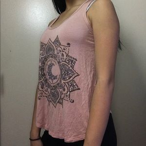 Pink mandala tank top